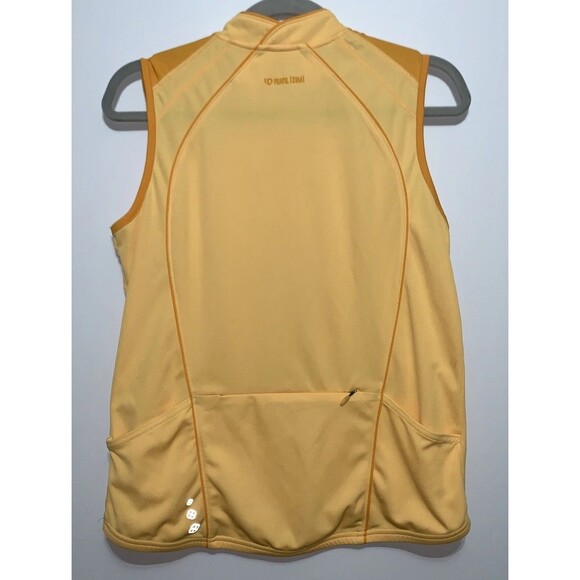 Pearl Izumi Cycling Jersey Womens Large Yellow Orange Tank 1/4 Zip Polyester - Picture 4 of 6